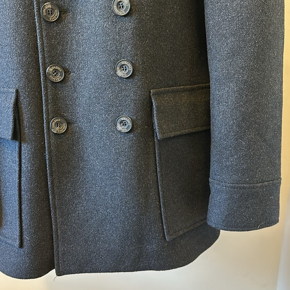 Quba & Co. British maritime heritage wool blend double breasted tailored peacoat - Picture 5 of 14